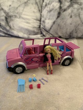 2003 Mattel Polly Pocket “dare To Hair” Stretch Limo Car Playset
