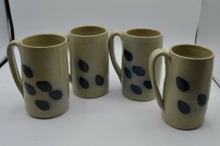 Colonial Williamsburg Hand Made Pottery Tankard Mug Set Of 4