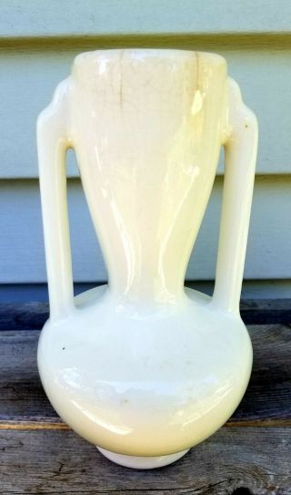 Vintage Art Deco Double Handled Vase Style of Catalina Pottery 