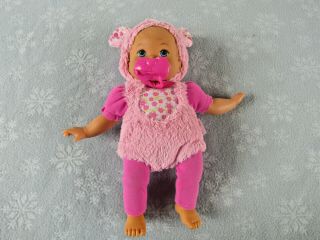 2013 Mattel Little Mommy 11 " Doll In Rabbit Suit With Pacifier