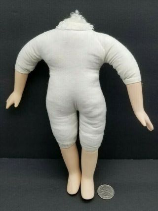 Porcelain Doll Body Stuffed Muslin Torso W/arms And Legs 9 " Tall