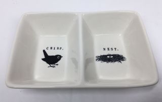 Rae Dunn Chirp And Nest Divided Dish