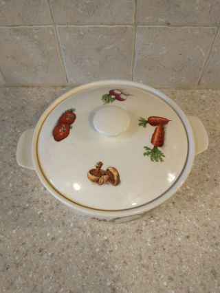 Vintage Villeroy Boch Casserole Dish With Lid Luxembourg Vegetables Pattern