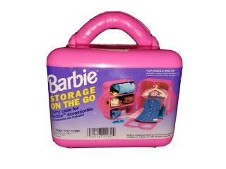 Vintage Barbie On The Go Travel Case Storage Box Tara Toy Handles
