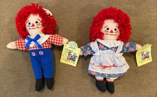 Vintage 8” Raggedy Ann And Andy By Applause
