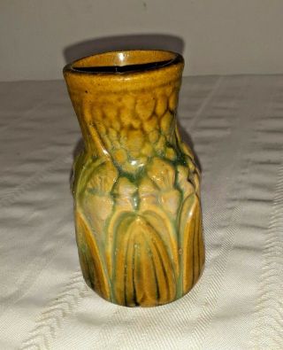 Arts & Crafts Vintage Pottery Vase 4.  25 " Tall