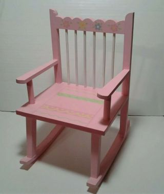 Wooden Rocking Chair For 18 " Doll,  American Girl Compatible