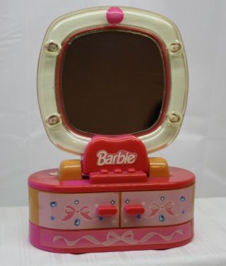 Barbie Light Up Mirror With Two Drawers Avon