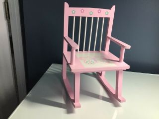 Wooden Rocking Chair For 18 " Doll,  American Girl Compatible