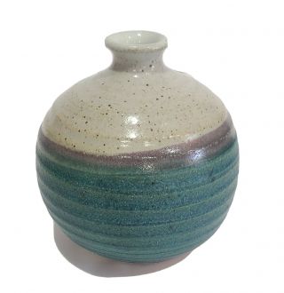 Pringle Studio Art Pottery Stoneware Hand Thrown Multi Glaze Weed Pot Bud Vase