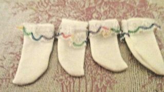 Doll Socks,  Two (2) Pairs,  Adorable Socks,  Small Doll Size