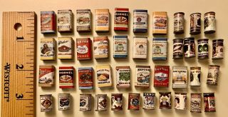 Dollhouse Miniature Vintage Can Food Grocery 24 P 1:12 Scale