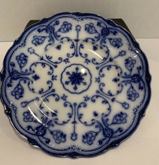 Antique Warf Pottery Flow Blue 9”dinner Plate C1891.  England