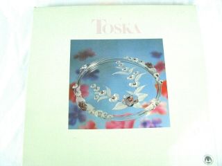 Mikasa Crystal Blossom Time Cake Plate West Germany 14 " Toska