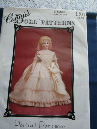 Connies Doll Pattern For 18 - 20 " French Fashion Doll
