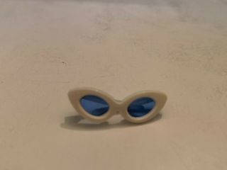 Vintage Barbie Doll Plastic White Cat Eye Sunglasses