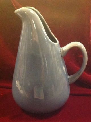 Russel Wright Chicory By Oneida Blue Pitcher Stoneware Pottery American Modern