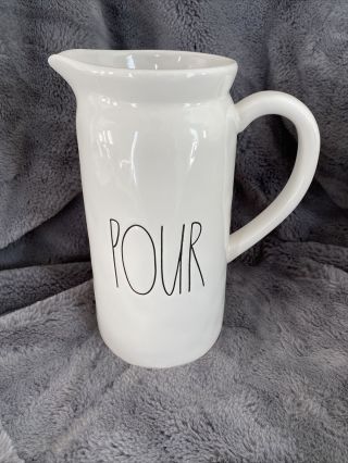 Rae Dunn Ceramic Tall Pitcher - Pour - By Magenta 2017