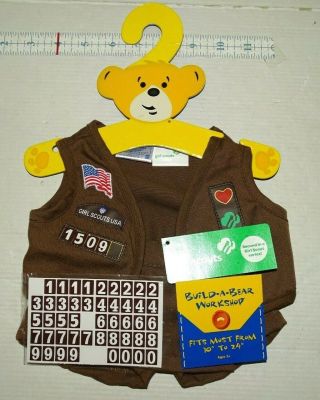 Build - A - Bear Girl Scout Brownie Uniform Troop Number Stickers