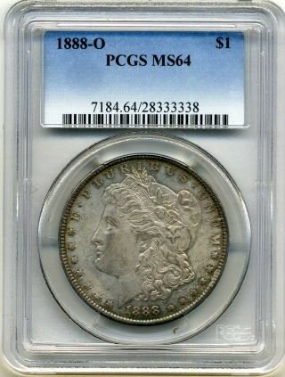 1888 - O Morgan Dollar Pcgs Ms64 Dark Toning