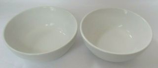 Crate & Barrel Culinary Arts Cafeware Ii White Porcelain Cereal Bowl - Set Of 2