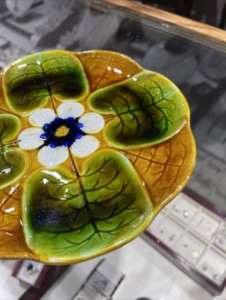 French Art - Nouveau c.  1890 - 1900,  Majolica Lily Pad Plate 3