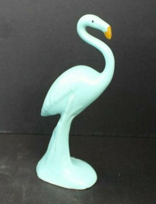 Vtg Mcm California Ca Pottery - Blue Hand Painted Flamingo Animal Figurine 176
