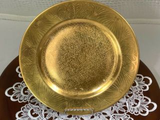 Pickard Signed Gold Encrusted Dinner Plate 10 3/4  In Diameter