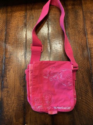 American Girl Doll & Pet Carrier Bag With Pink White Stitched Stars Retired
