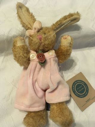 Boyds Bears Hailey J B Bean Bunny Rabbit Hare Pink Plush With Tags Collectible