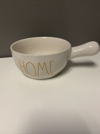 Magenta Rae Dunn “home” Bowl With Handle Large Letter Htf Ceramic Farmhouse