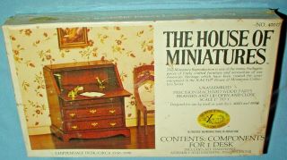 House Of Miniatures Furniture Kit Chippendale Desk Kit 40017