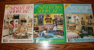 Three Miniatures Showcase Magazines,  1989 & 1990