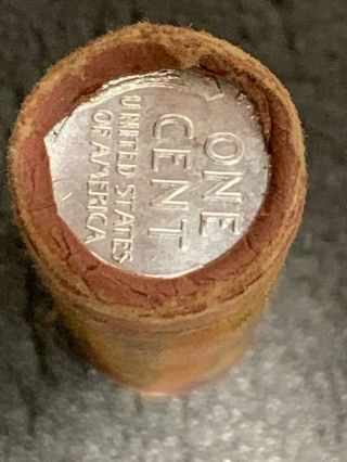 1943 S Steel Wheat Lincoln Penny 50 Cent Roll - Uncirculated
