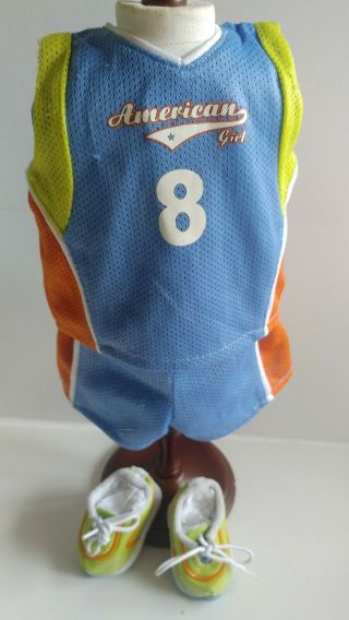 American Girl Truly Me Doll Basketball Outfit Top Shorts Shoes Retired