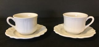 Red Cliff Ironstone Heirloom Fine China 2 Tea Cups & Saucers