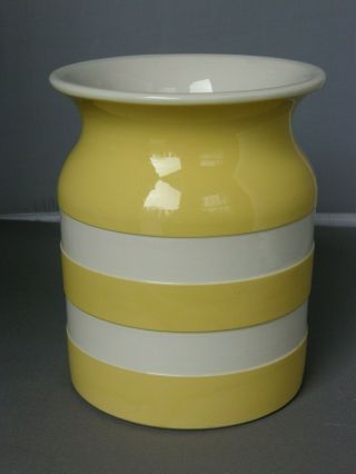 Storage Jar No Lid - Yellow Cornishware - T.  G.  Green Pottery - England - Pre - 1968 - 6 1/4 "