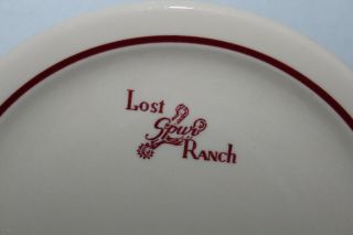 Set Of 2 Vintage Jackson China Restaurant Ware " Lost Spur Ranch " 7 3/8 " Plates