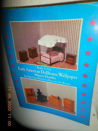 Ready - To - Use Early American Dollhouse Wallpaper By Muncie Hendler 1980