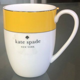 Nwt Kate Spade York Lenox Rutherford Circle Yellow Mug/cup Microwave Safe