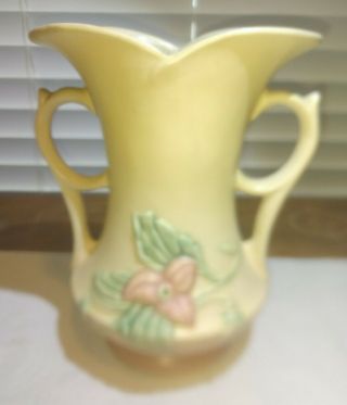 2 Vintage Hull Pottery Wildflower Double Handle Vase W - 6 - 7 1/2 No Damage
