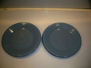 2 Vintage Fiesta Homer Laughlin Salad Plates Periwinkle Blue 7 1/4