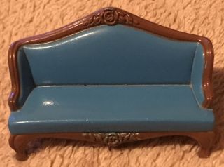 1980 Mattel The Littles Dollhouse Furniture Die - Cast Metal Sofa Couch