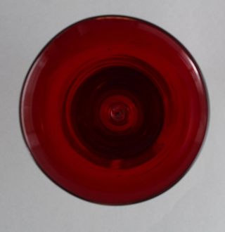 10 Vintage Mid - Century Blenko Art Glass Red Air Twist Wine Water Glasses Goblets 5