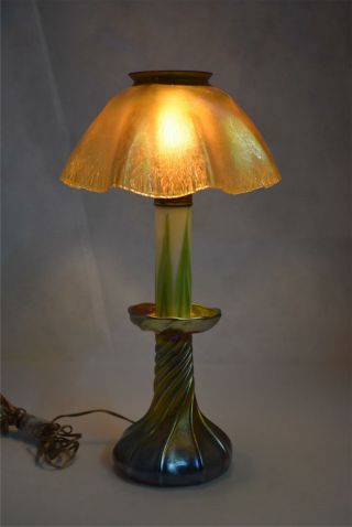 Tiffany Studios York Favrile Candle Lamp