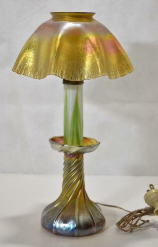 Tiffany Studios York Favrile Candle Lamp 2