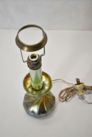 Tiffany Studios York Favrile Candle Lamp 5
