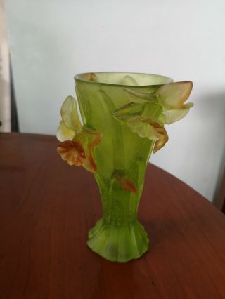 Daum Crystal Jonquille Daffodils vase - 3