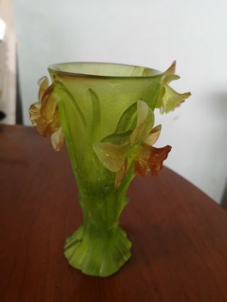 Daum Crystal Jonquille Daffodils vase - 4