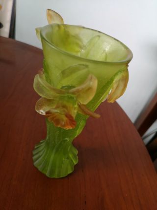 Daum Crystal Jonquille Daffodils vase - 5